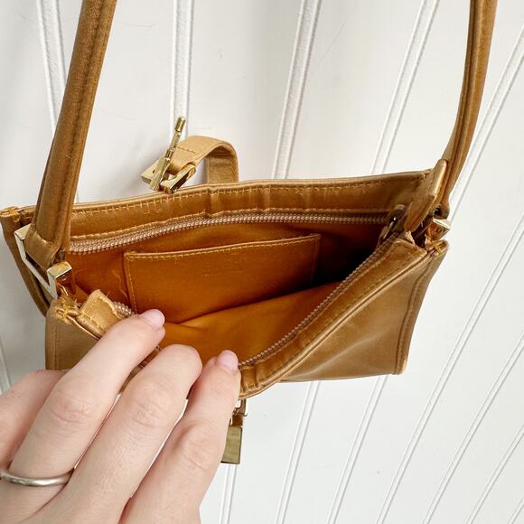 Gucci Jackie 1961 Gold Camel Silk Mini Hobo Shoulder Bag Vintage Evening Handbag - Picture 5 of 9